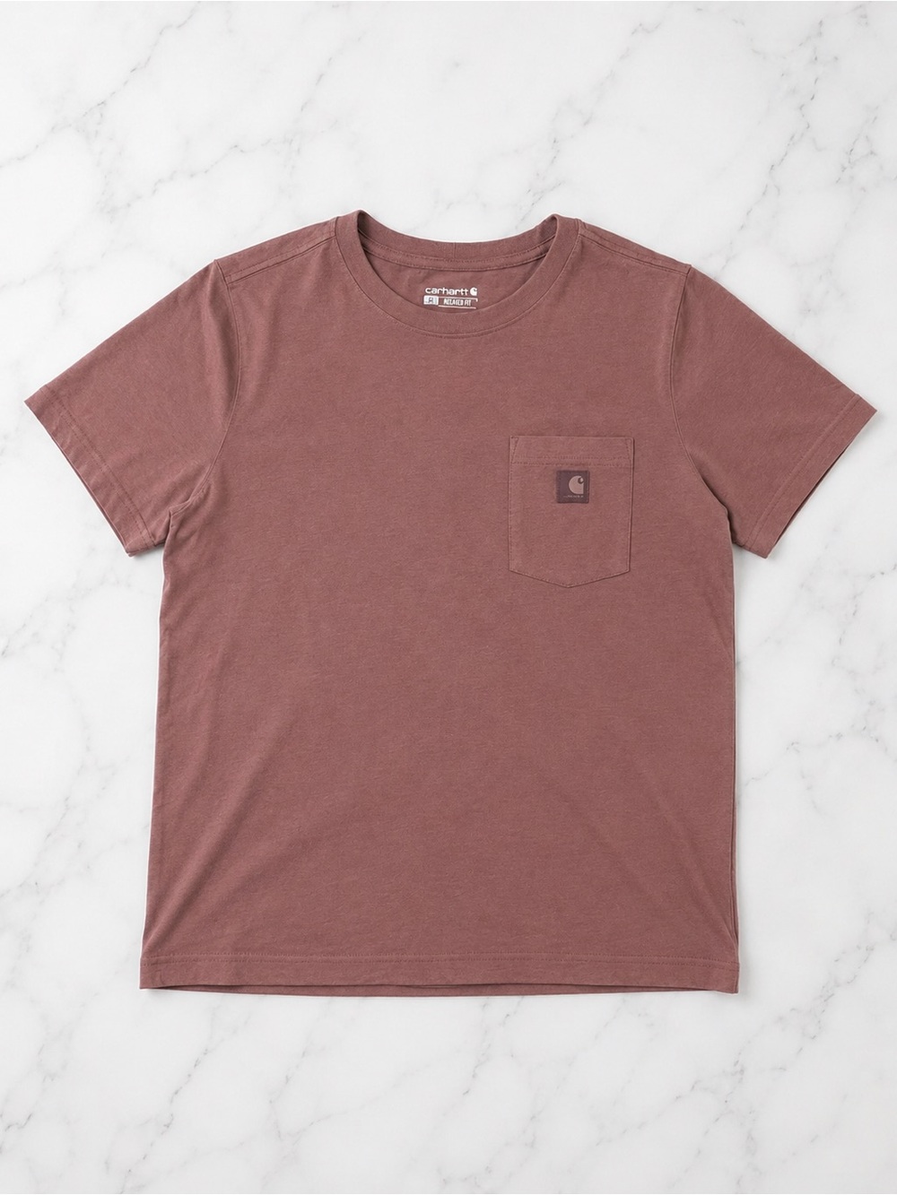 Carhartt Short-Sleeve Pocket Tee in Mauve Brown